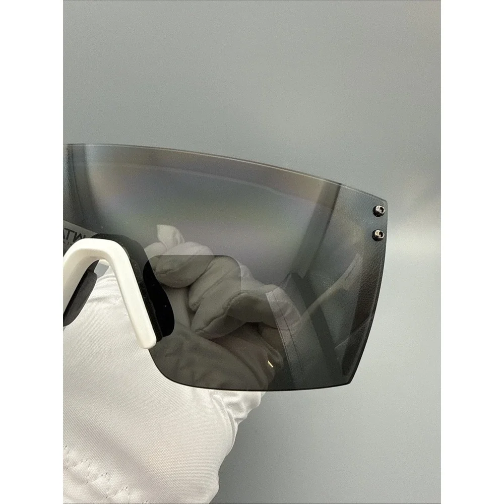 Heatwave Authentic Shield Glasses Z87+ White Frame Black Lens UV400 A2.3 ANSI